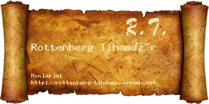 Rottenberg Tihamér névjegykártya