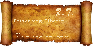 Rottenberg Tihamér névjegykártya